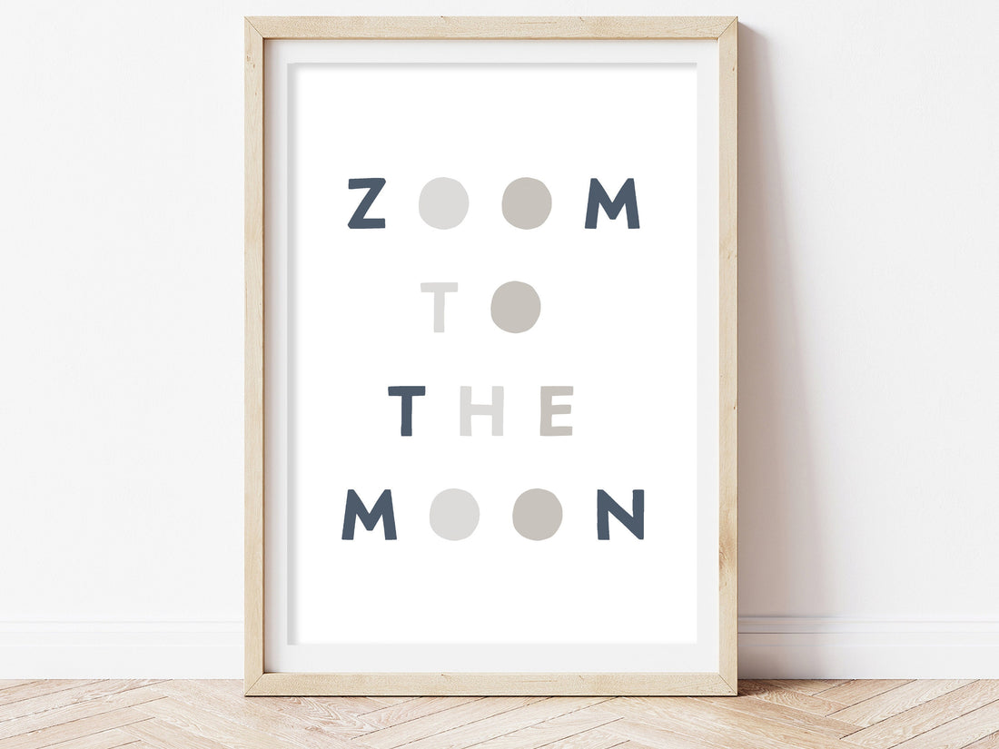 zoom to the moon Print