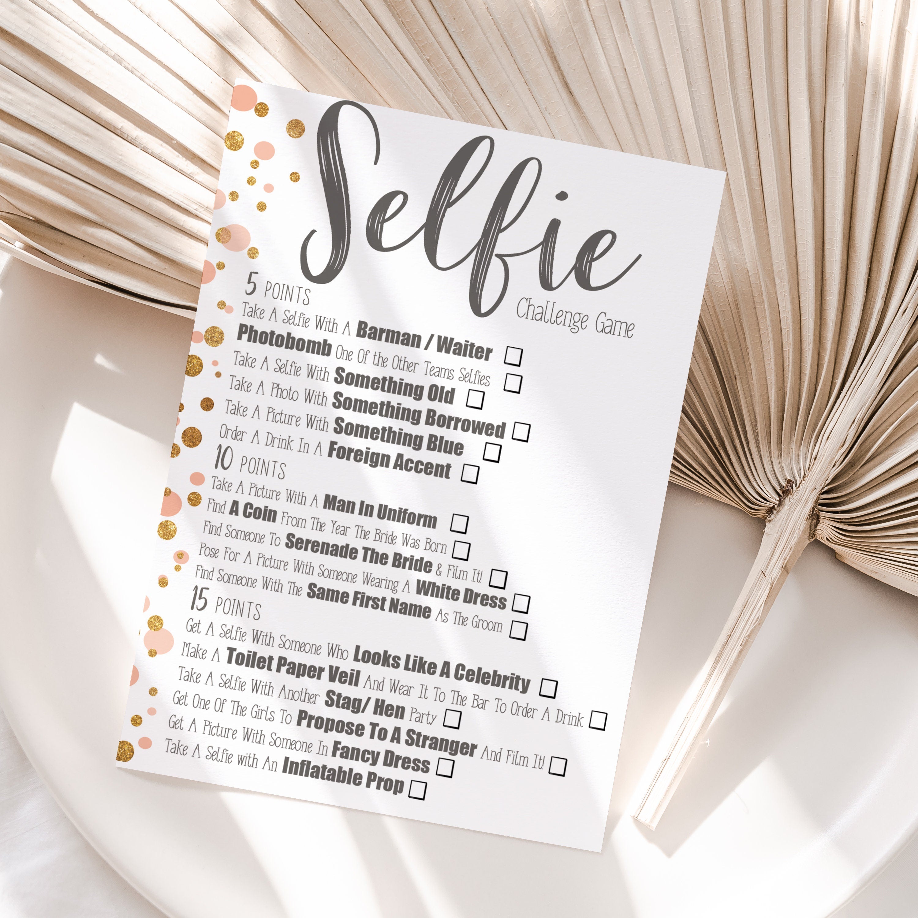 Polka Dot Hen Party Selfie Challenge Game