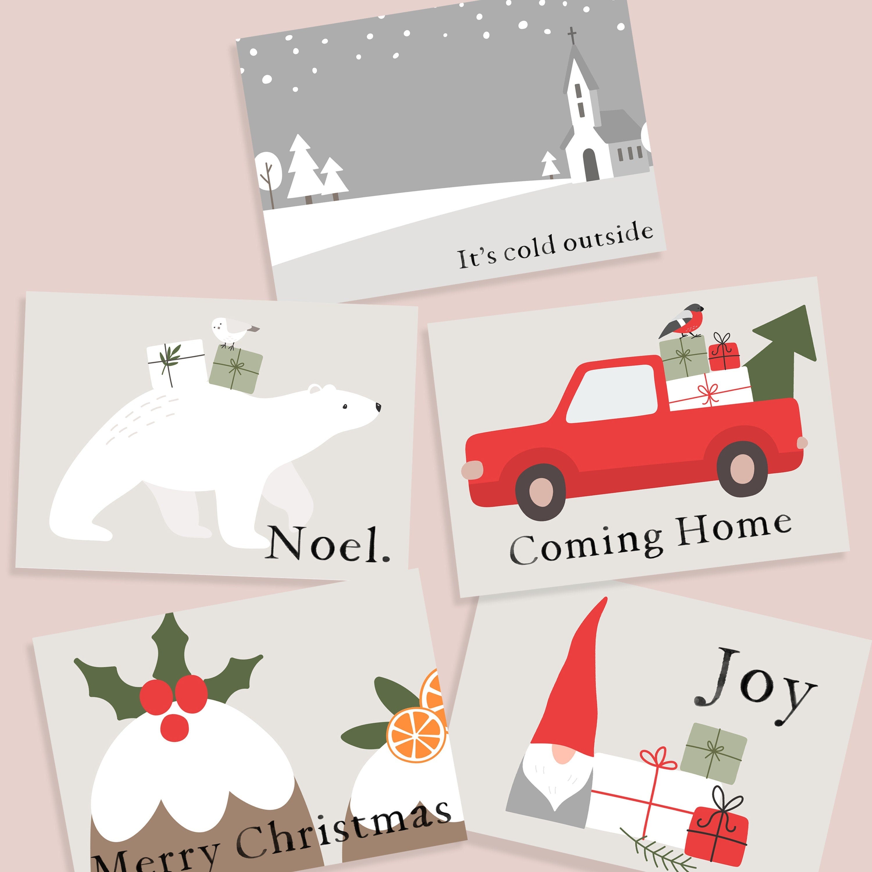 Scandi style Christmas trivia & charade Game