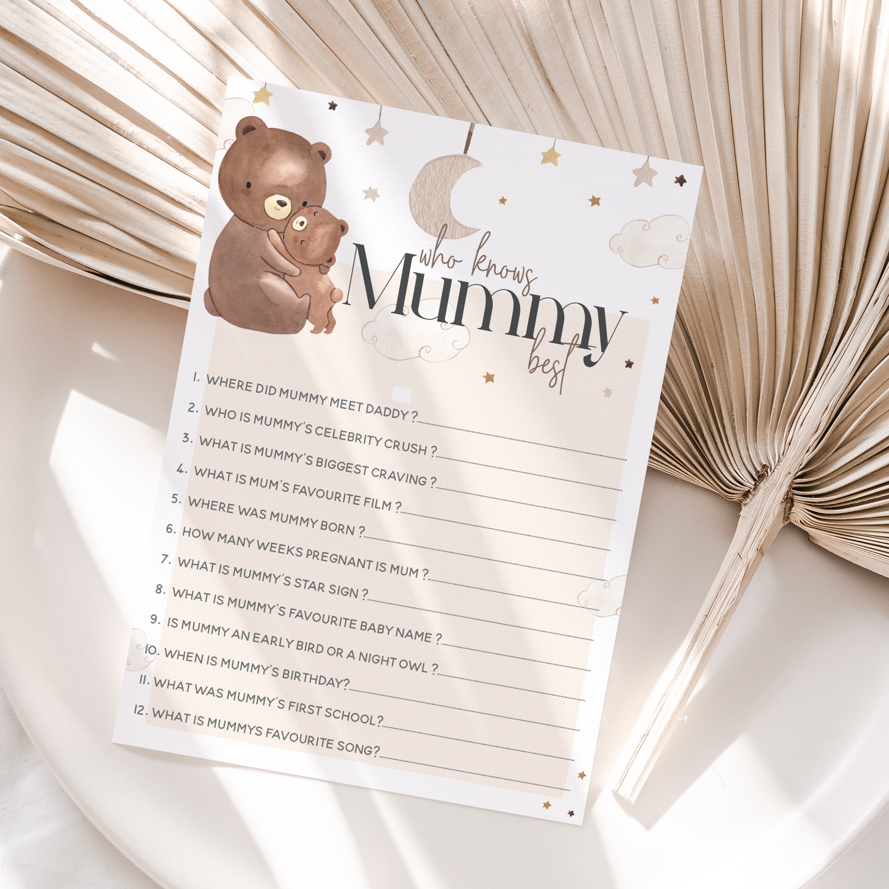 Teddy Bear Who Knows Mummy Best Cards