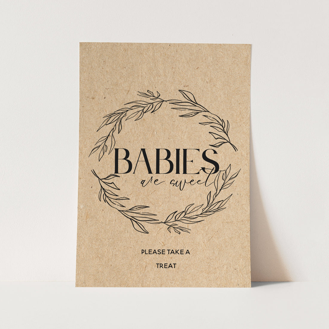 Kraft Botanical Babies Are Sweet Baby Shower Sign