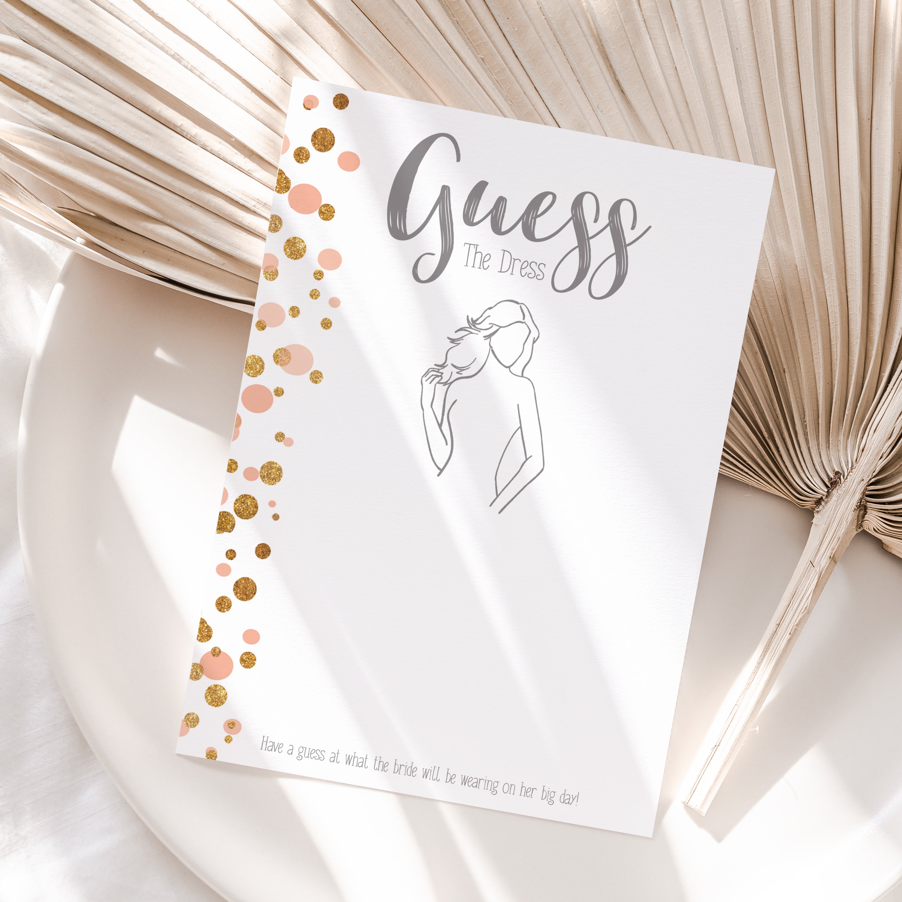 Polka Dot Hen Guess The Dress Cards