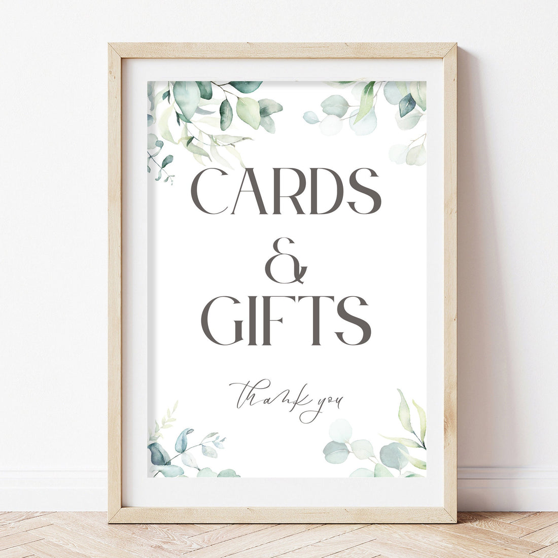 Botanical Green Cards and Gifts Sign