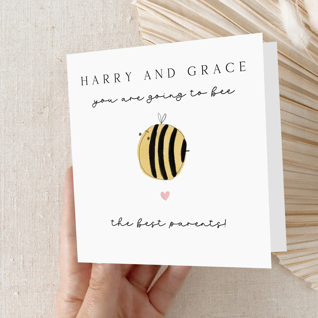 Personalised Bee themed New Mum Card