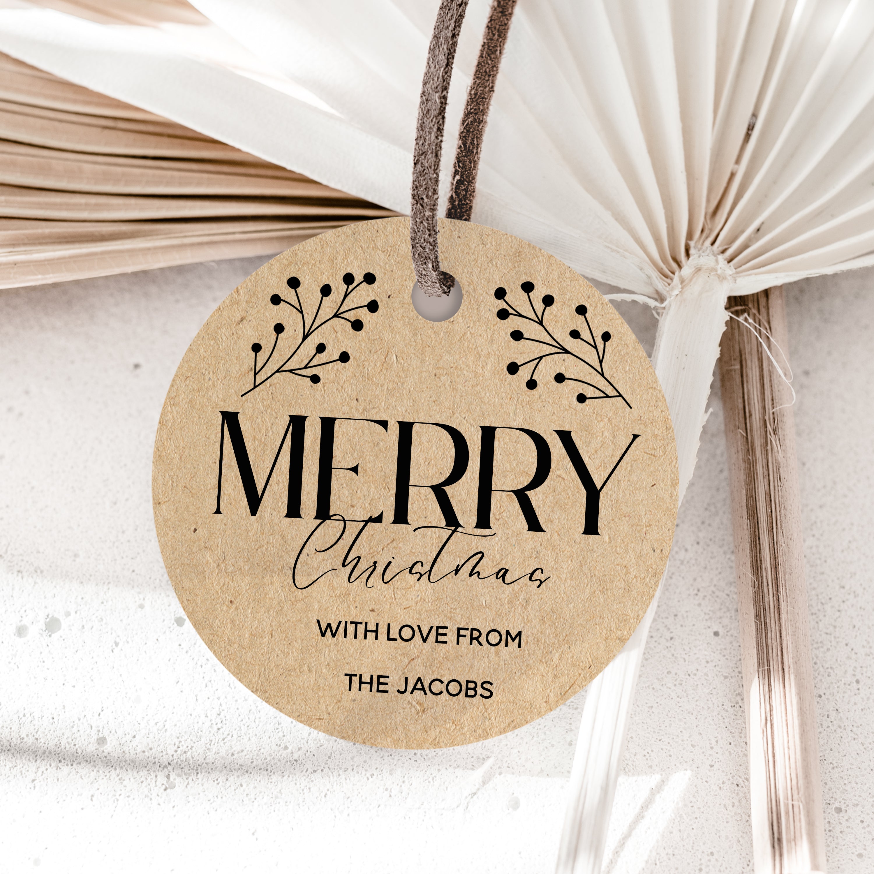 Personalised Berry Christmas gift tags