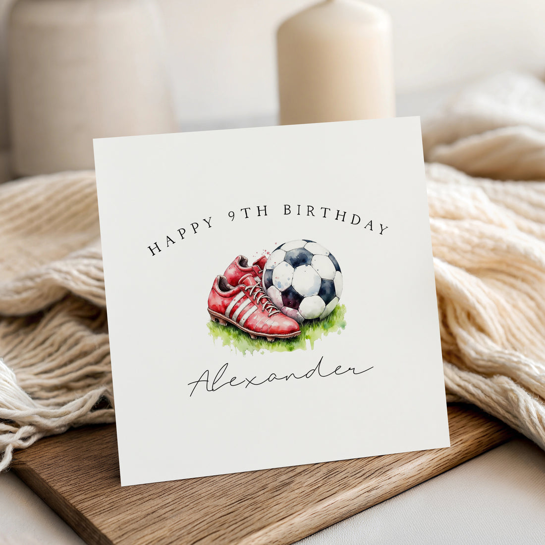 A Pair of Red Football Boots Birthday Card Any Age  Card