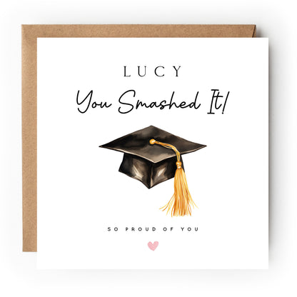Personalised You Smashed It! Graduation Card