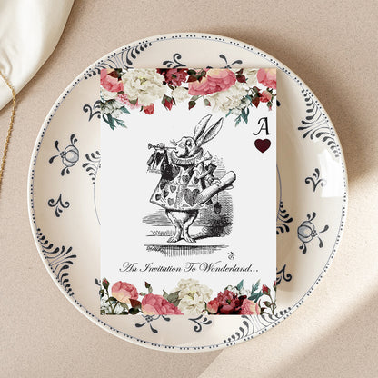 Alice In Wonderland Mad Hatters Tea Party Invitations