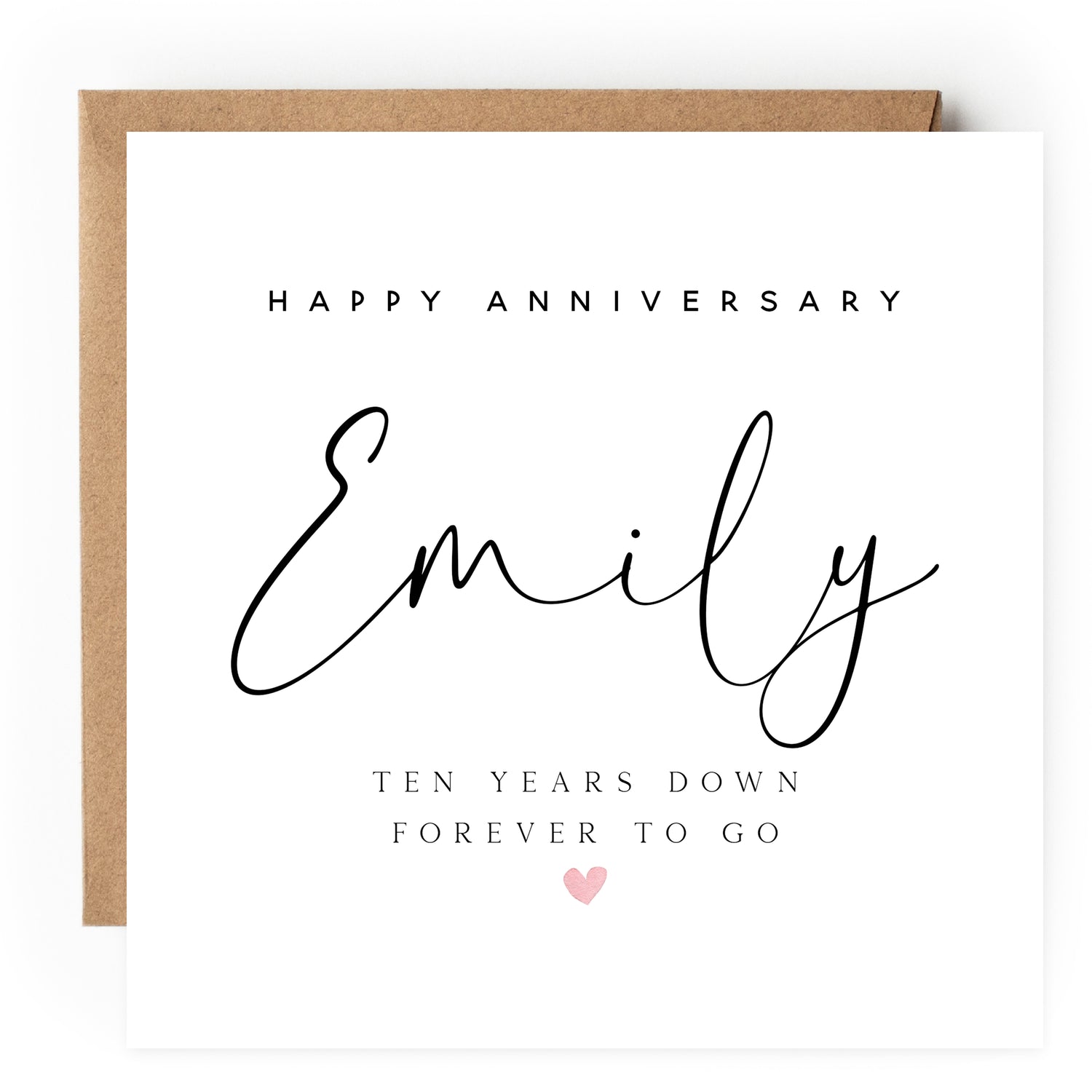 Personalised Any Year &amp; Name Anniversary Card