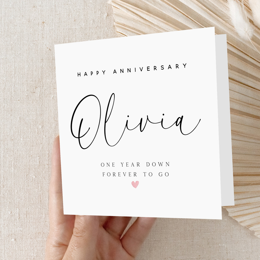 Personalised Any Year & Name Anniversary Card