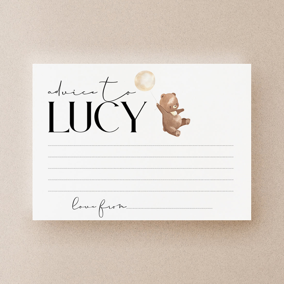 Personalised Teddy Bear Advice To Mum Cards