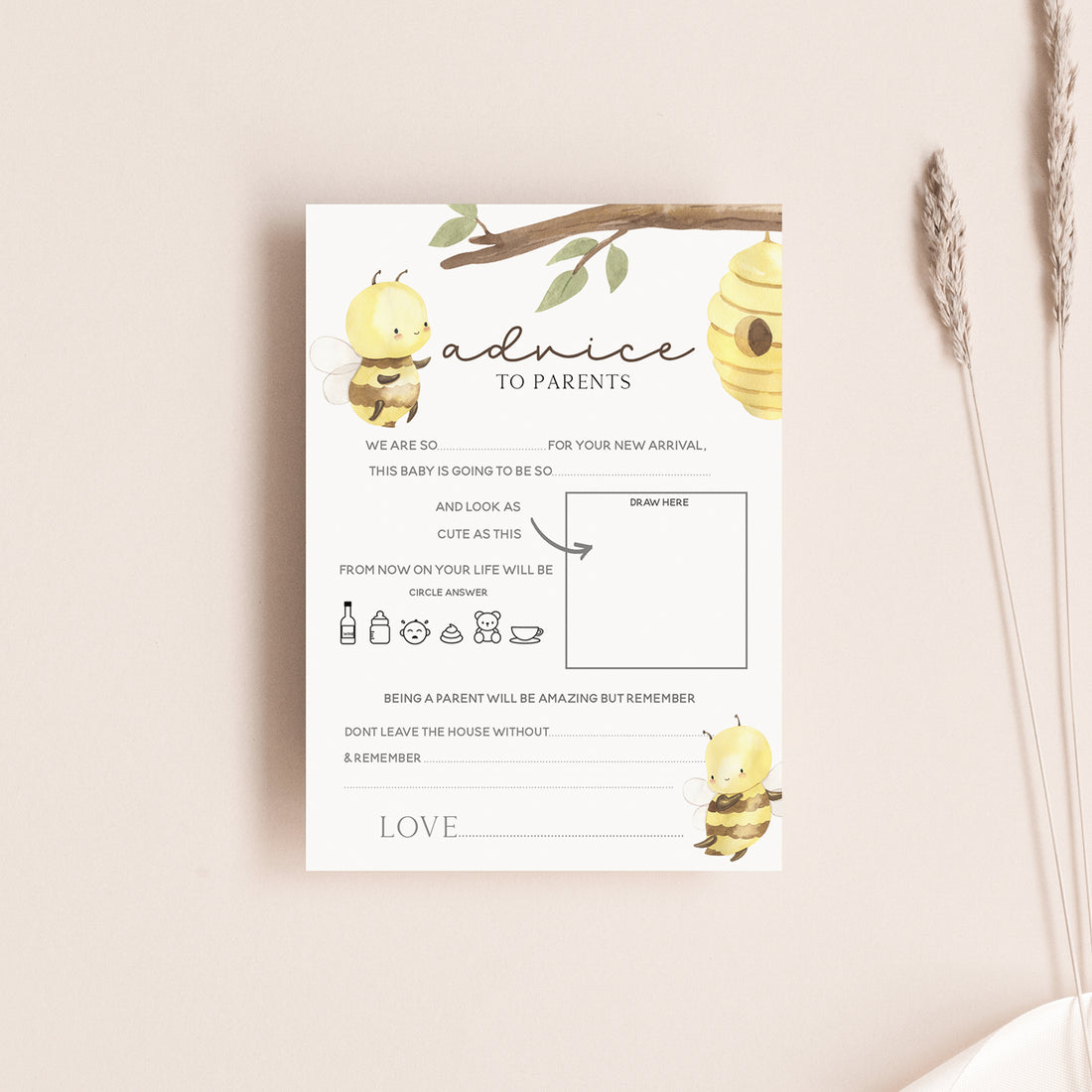 Bumble Bee Advice To Parents Cards