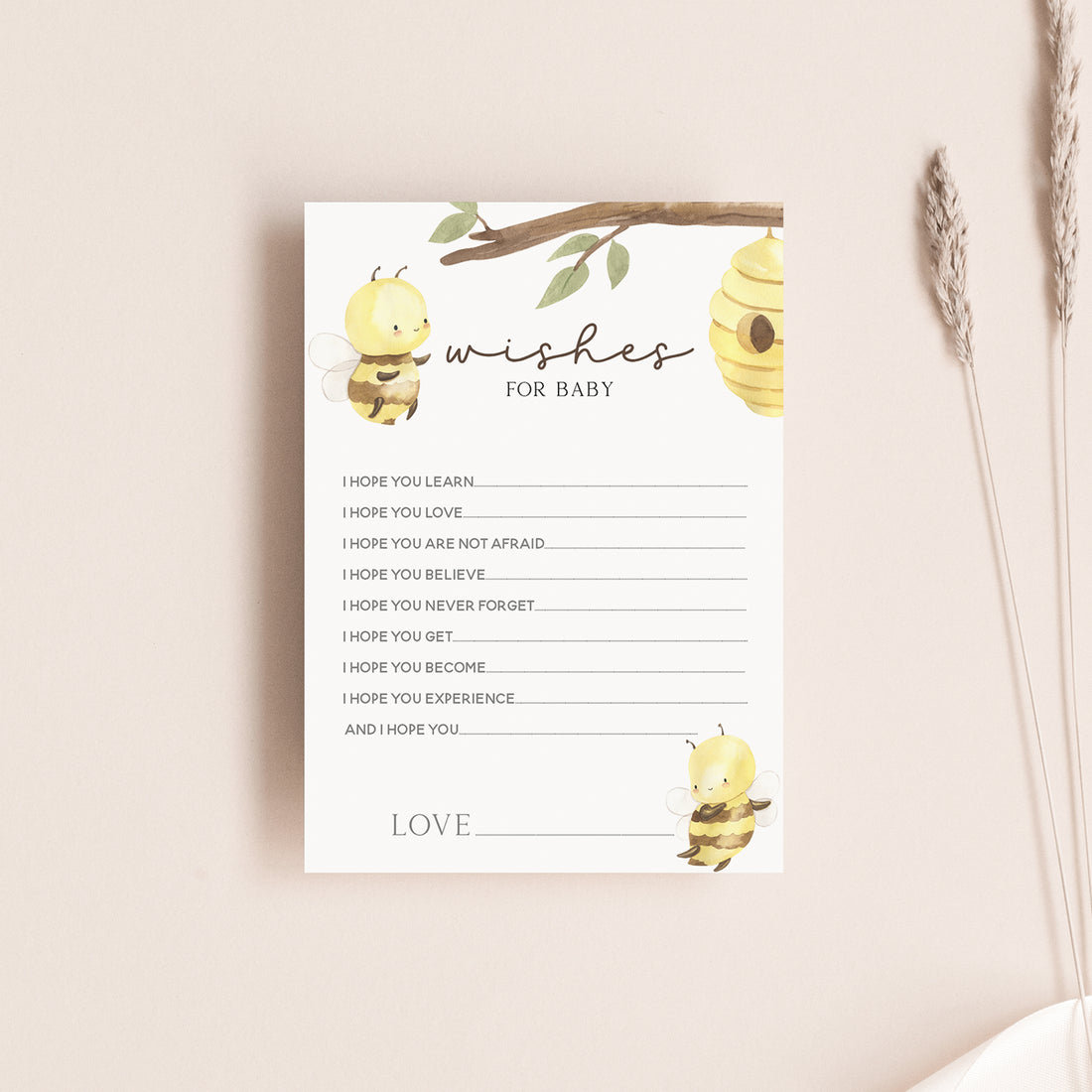 Bee Wishes For Baby Cards