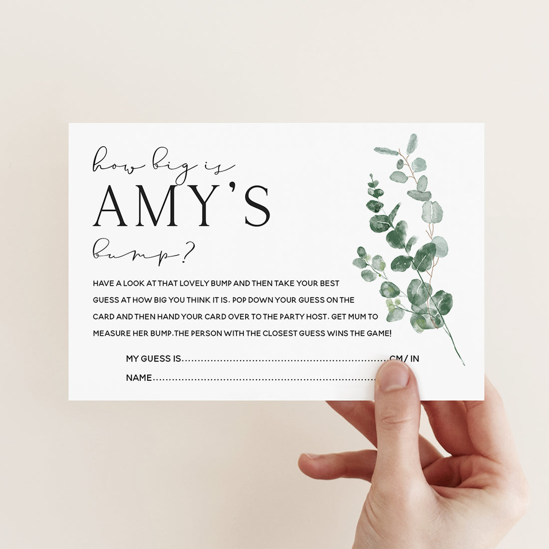 Personalised Botanical How Big Is Mum&