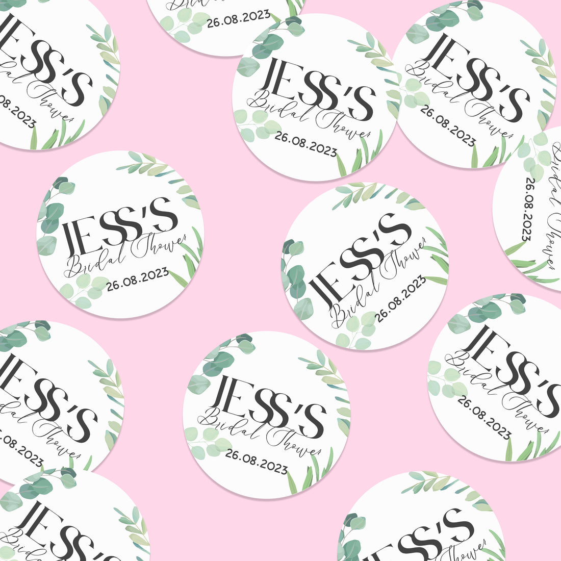 Botanical Green Personalised Hen Party Confetti