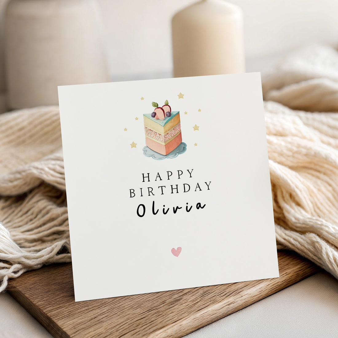 Personalised Birthday Cake Card