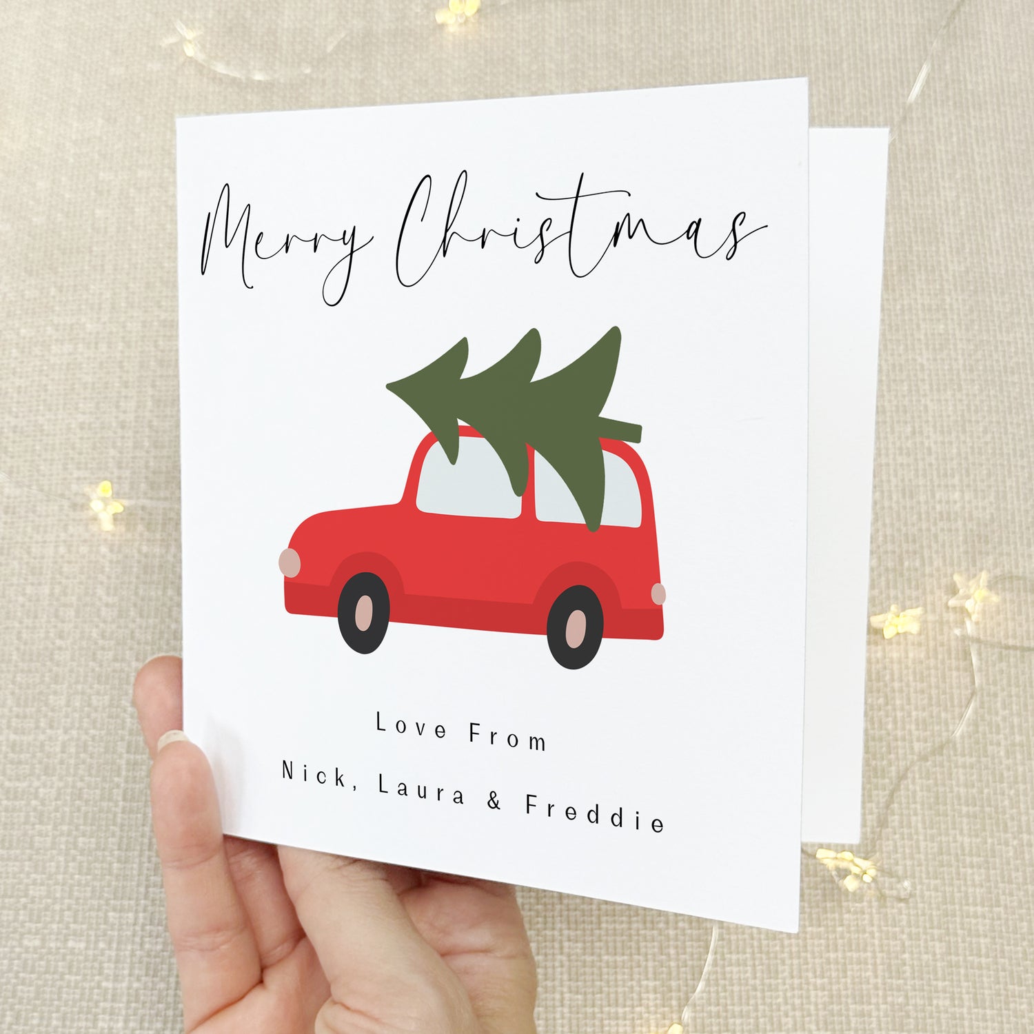 Card Loaded With Christmas Tree Personalised Christmas Card