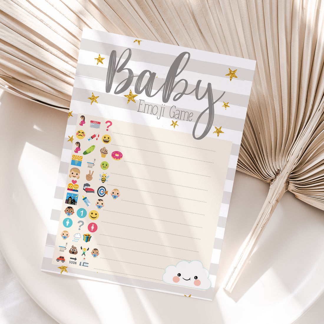 Cloud Baby Emoji Style Game Cards