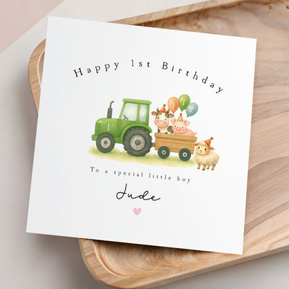 Farm Tractor Birthday Card Any Age