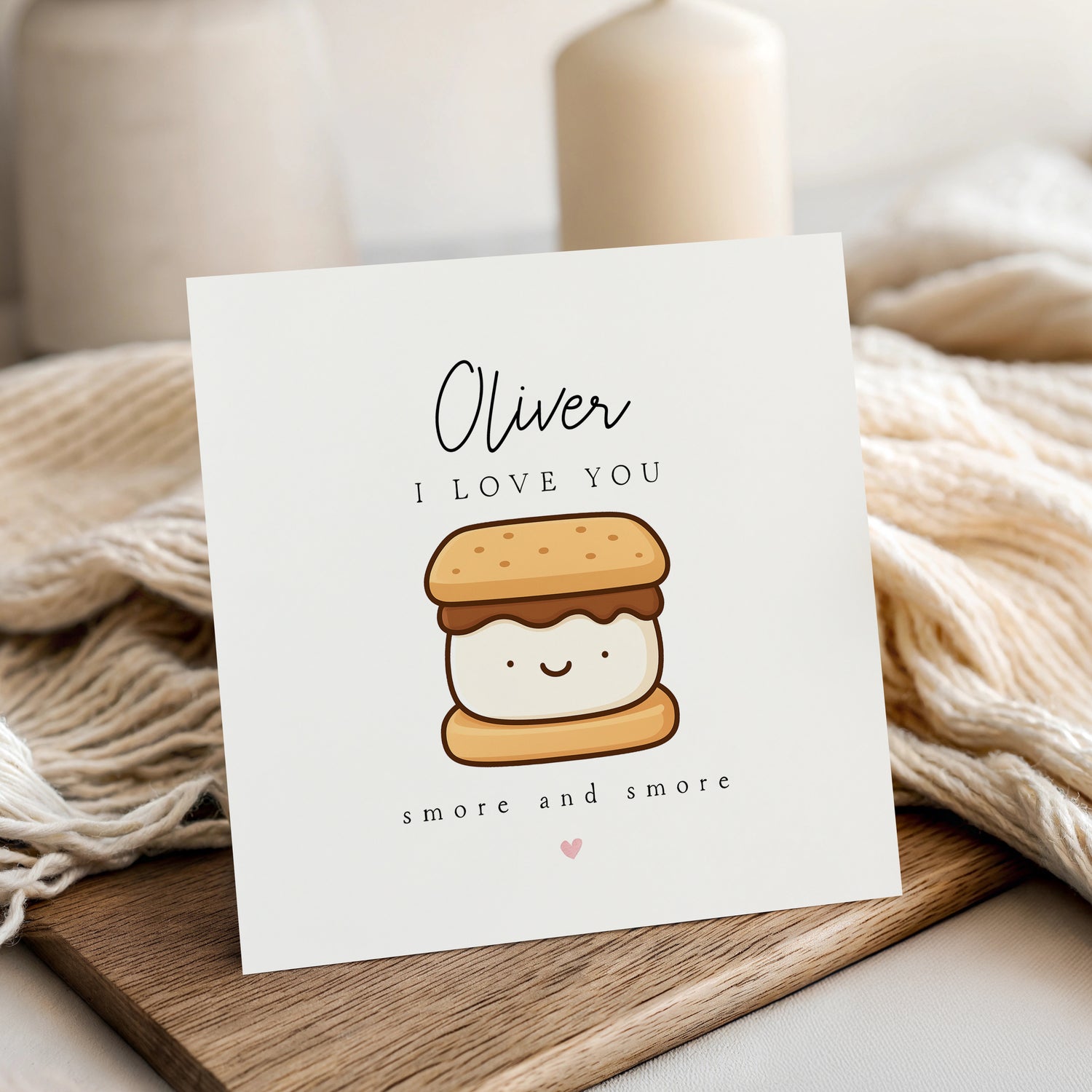 Anniversary Card, Card For Wife, Card For Husband, Card For Girlfriend Boyfriend, Love Card, Smore &amp; Smore Card, Kraft Envelope