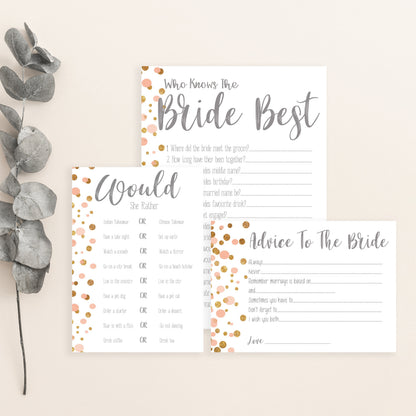 Hen Party Games TRIPLE PACK Advice To The  Bride Cards Hen Party Accessories Gift Hen Party Games Hen Party Gift Bride To Be Polka Dots