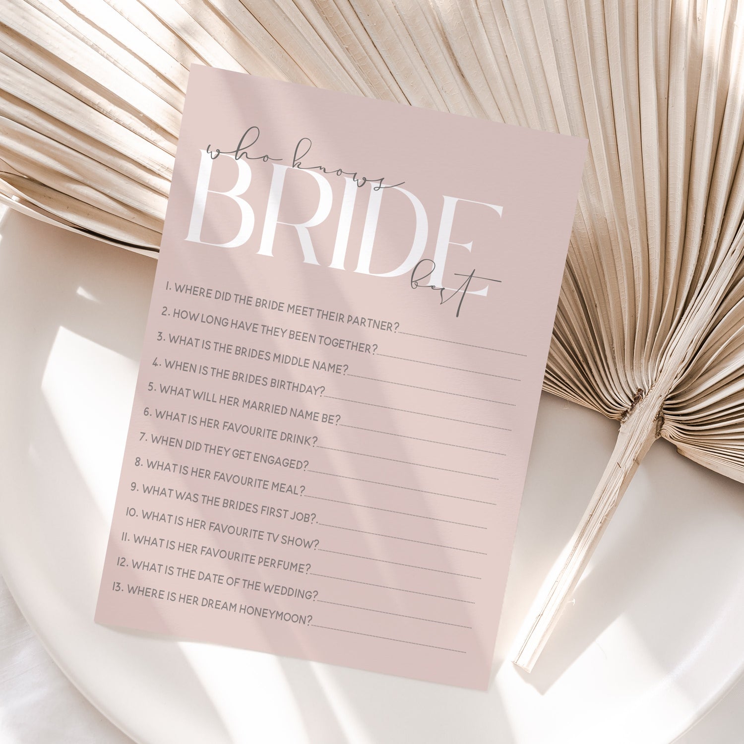 Hen Party Games TRIPLE PACK-Advice To The Bride Cards -Who Knows Bride-Would She rather-Hen Party Accessories Hen Do Games-Blush Pink design