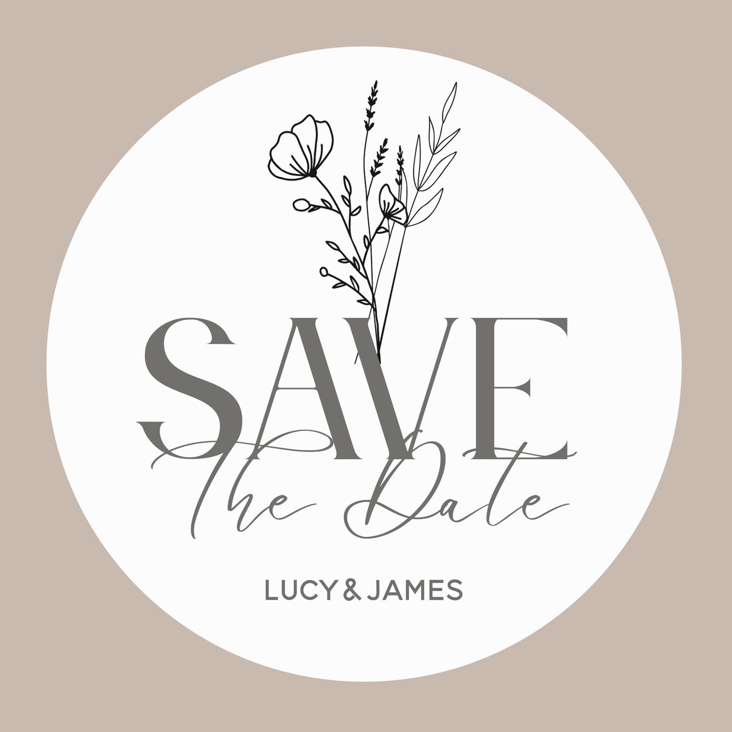 Save The Date Wedding Stickers