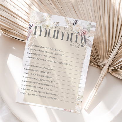 Baby Shower Games 5 In 1 Boho Pampas Grass Theme