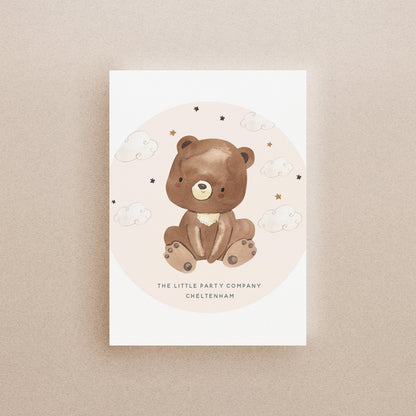 Baby Shower Bear Game Prediction Cards-Neutral Teddy Bear Theme-Bear With Balloon Baby Shower Games-Bear Predictions-Unisex Baby Shower