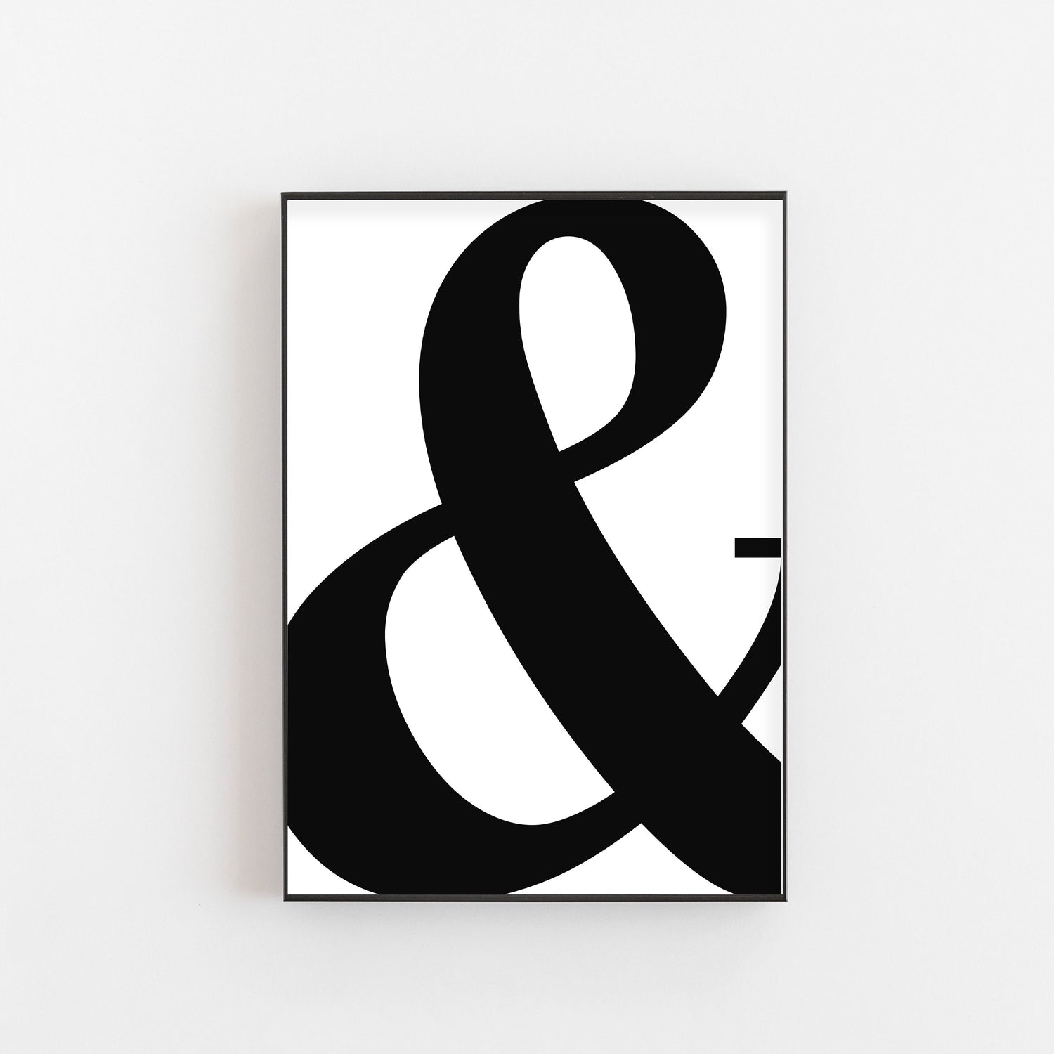 Wall Art Ampersand Monochrome Minimalist Black White