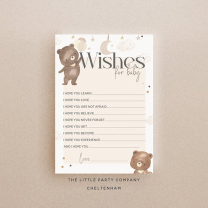 Baby Shower Bear Theme Game Pack-Baby Predictions-Advice To Parents-Wishes For Baby-Teddy Bear Baby Shower Games-Gender Neutral-Unisex Games