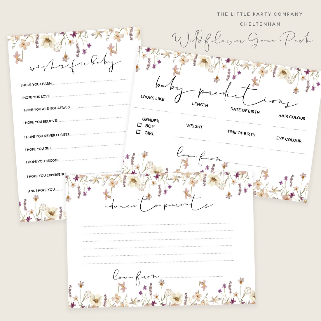 Wildflower 3 in 1 Game Pack