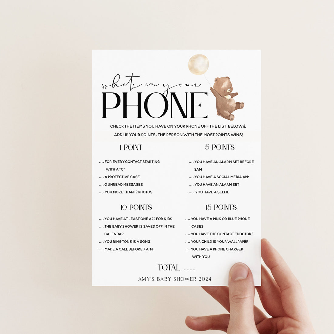 Bear Baby Shower Games-What&