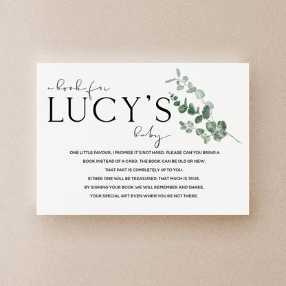 Botanical Baby Shower Games- A Book For Baby Cards-Personalised Baby Shower Games-Custom Games Sage Theme-Gender Neutral -New Mum Baby