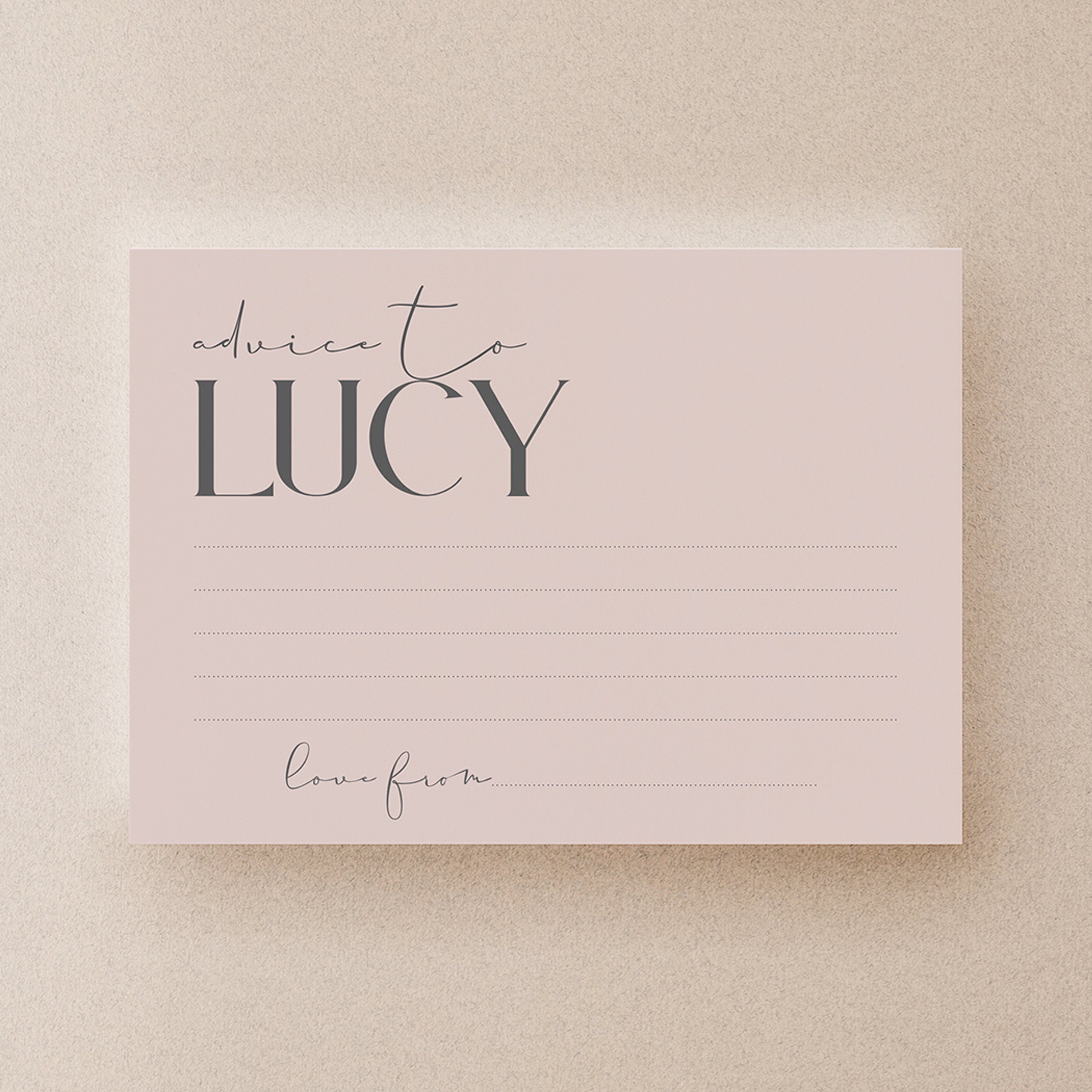 Personalised Blush Advice To Mum Cards