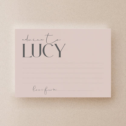 Personalised Blush Advice To Mum Cards