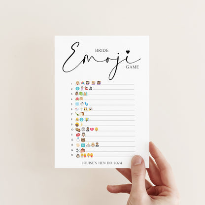 Personalised Minimalist Emoji Game Cards