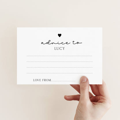 Personalised Minimal Heart Advice To Mum Cards