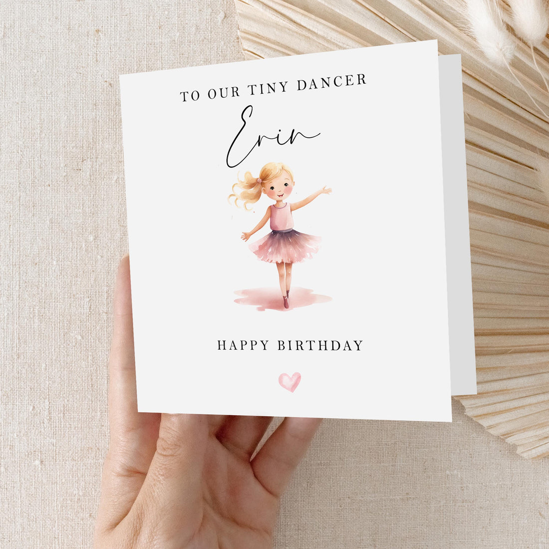 Personalised Ballet Dancer Card