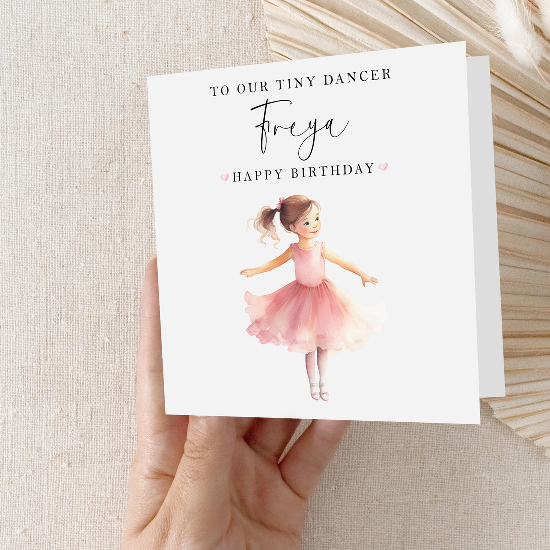 Personalised Girls Ballet Dancer Card Birthday Card