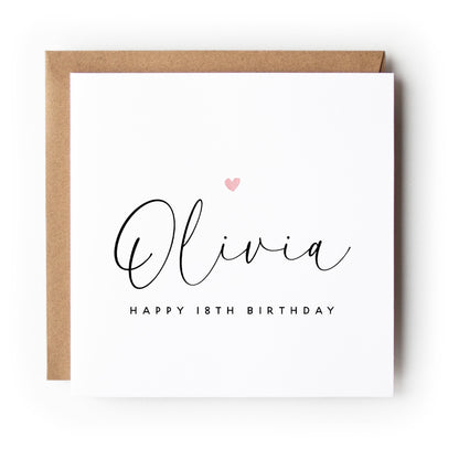 Personalised 18th Birthday Card