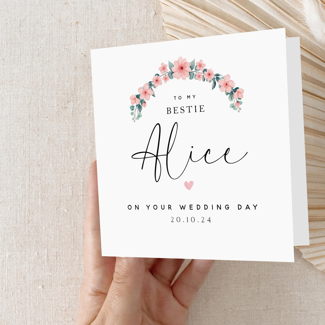 Personalised Bestie Wedding Card Wedding Card