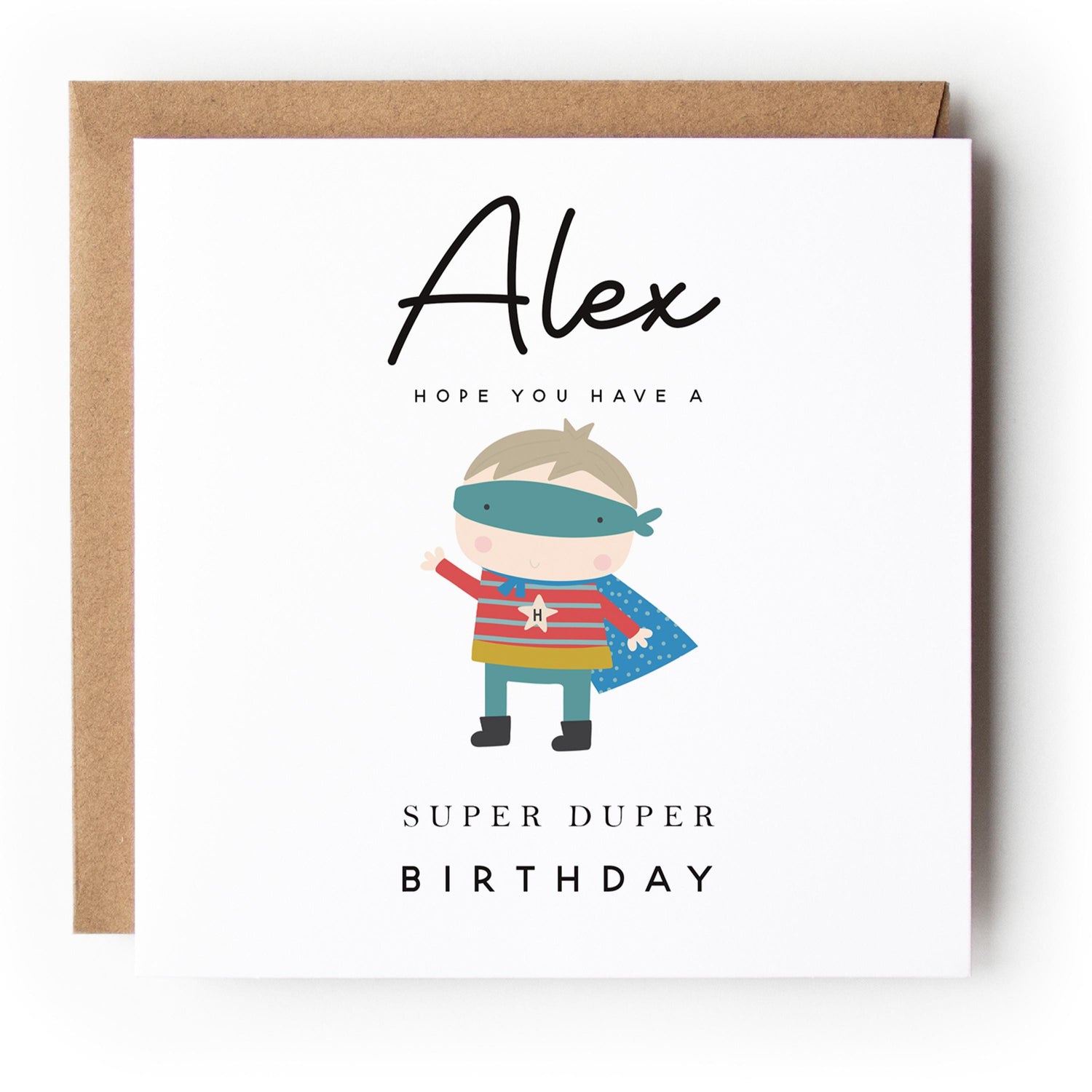 Personalised Superhero Birthday Card