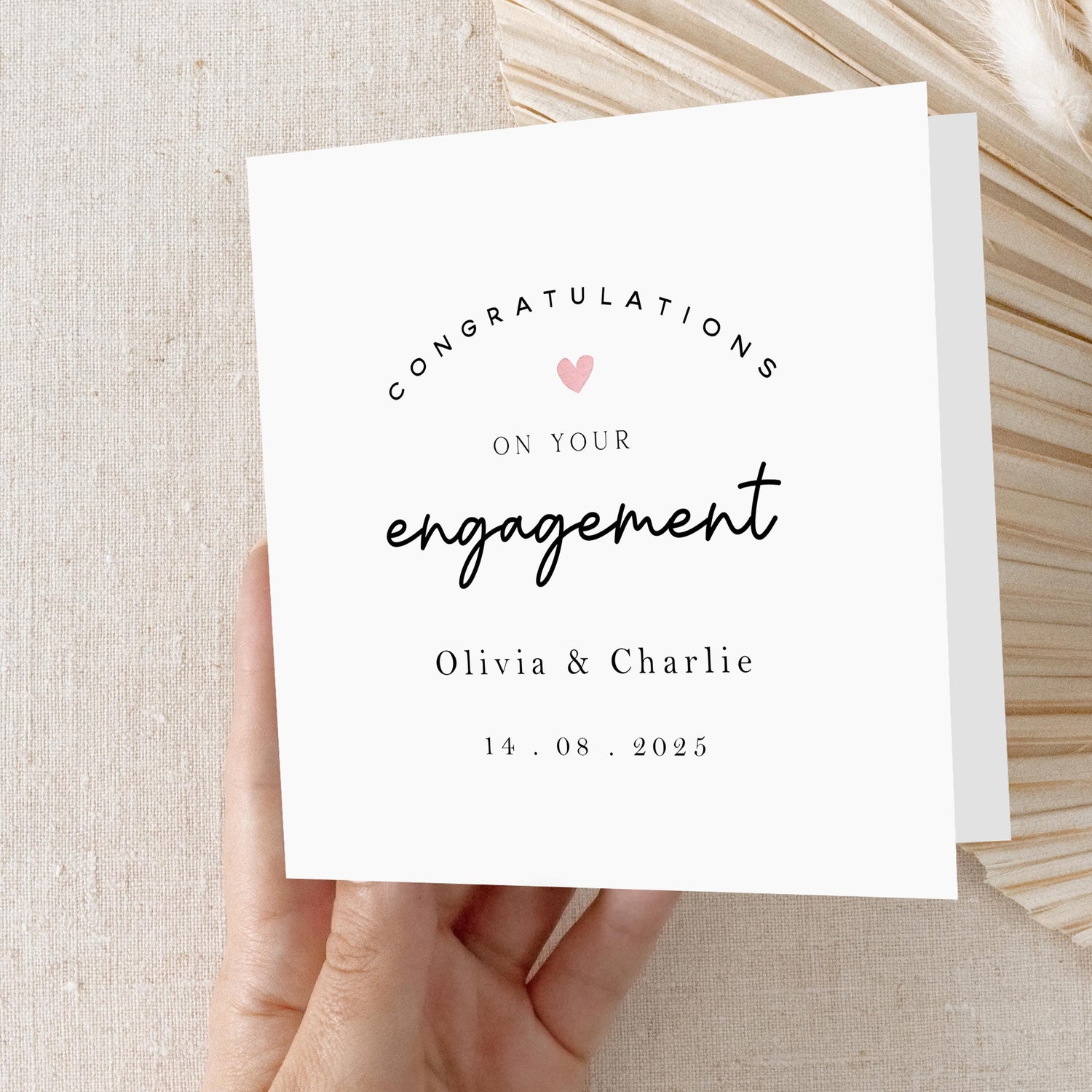Personalised Engagement Card, Congratulations On Your Engagement Card,Son,Daughter,Grandson, Granddaughter, Friends,Kraft Envelope Included
