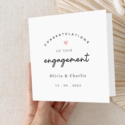 Personalised Engagement Card, Congratulations On Your Engagement Card,Son,Daughter,Grandson, Granddaughter, Friends,Kraft Envelope Included