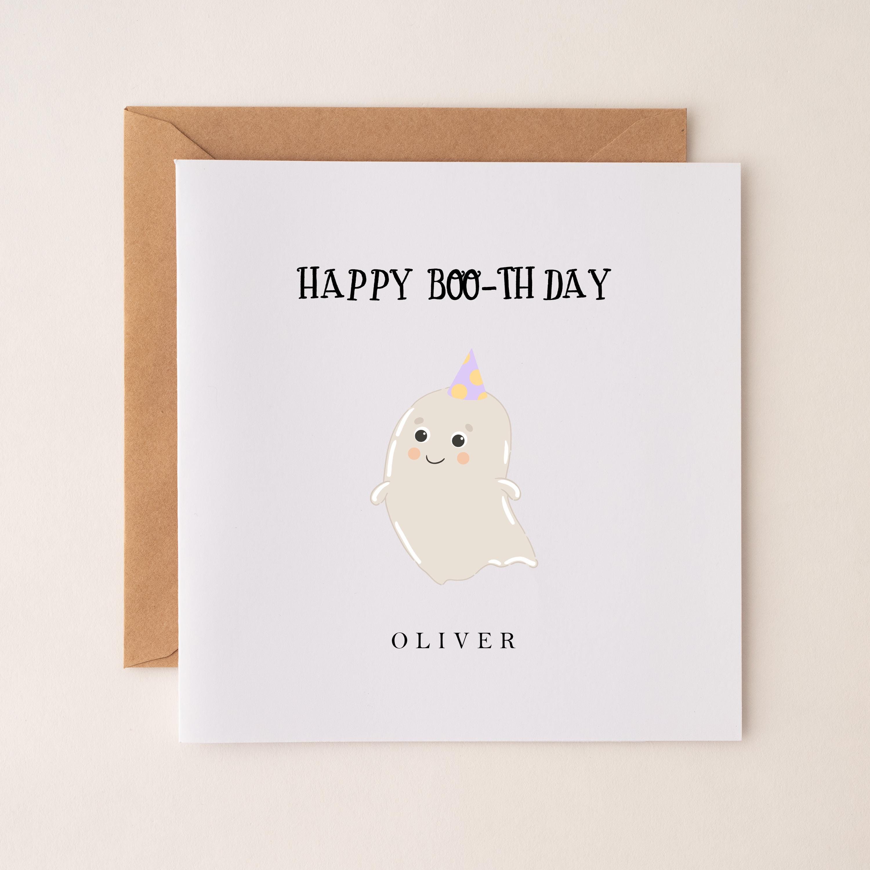 Personalised Happy Boo-thday Halloween themed Birthday Card