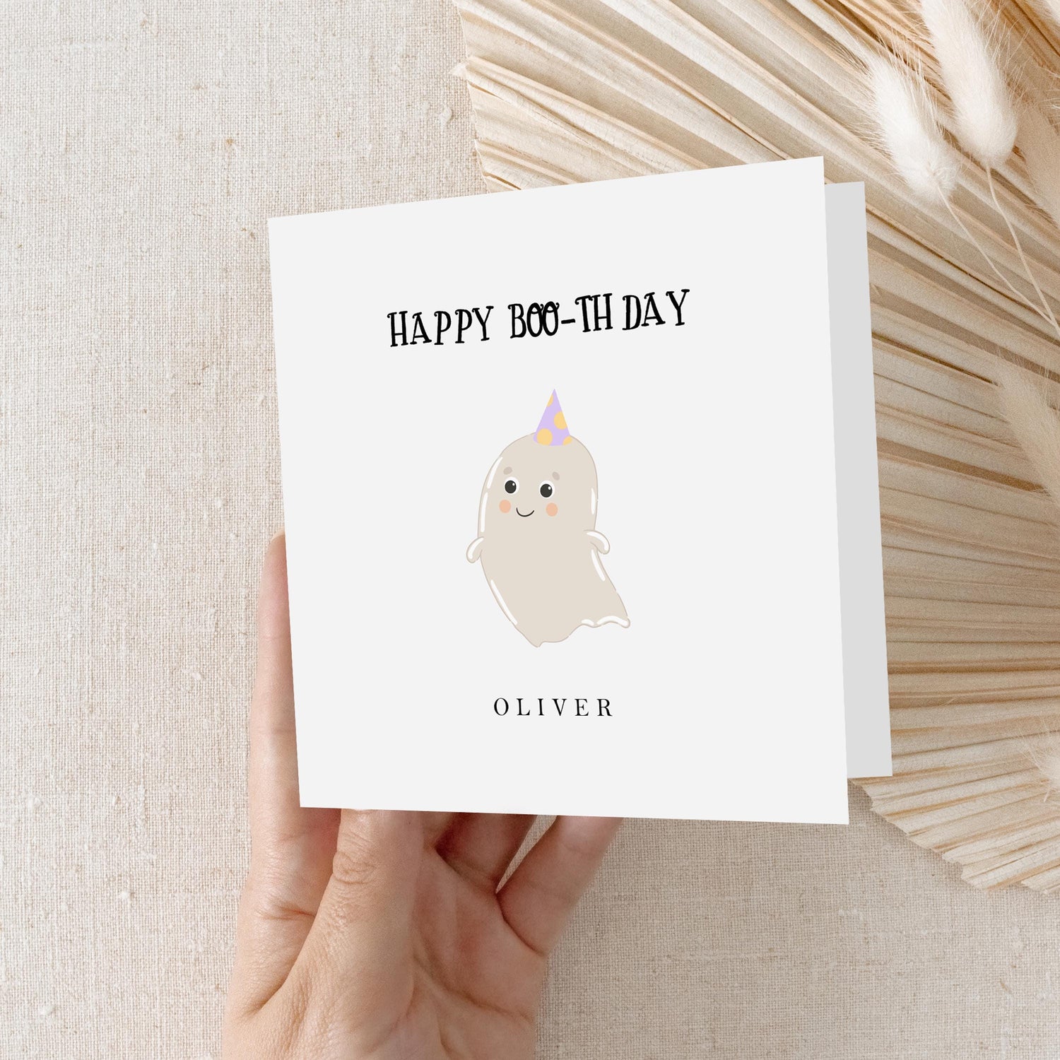 Personalised Happy Boo-thday Halloween themed Birthday Card