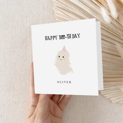 Personalised Happy Boo-thday Halloween themed Birthday Card