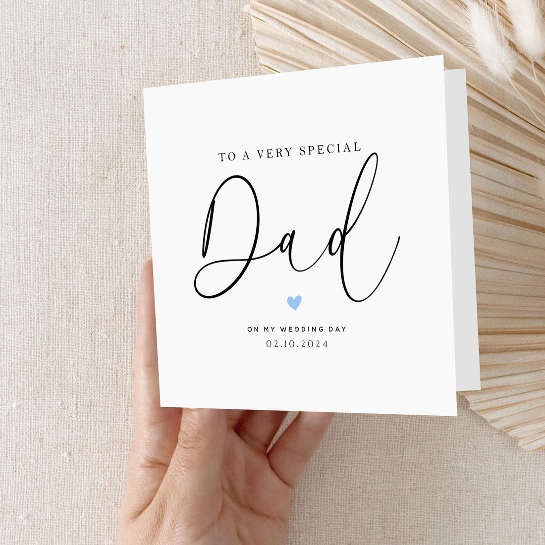 Personalised Wedding Day Card To The Father Of The Bride