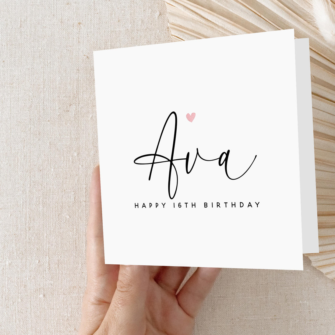 Personalised Simple Script 16th Birthday Card